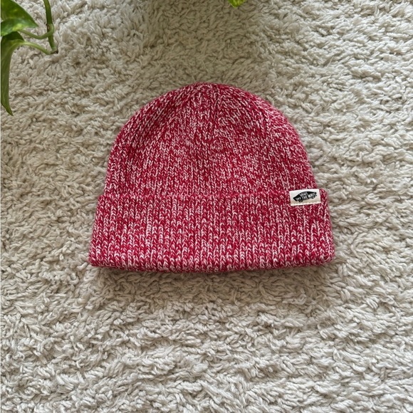 Vans Red/Pink Knit Beanie - Picture 1 of 6